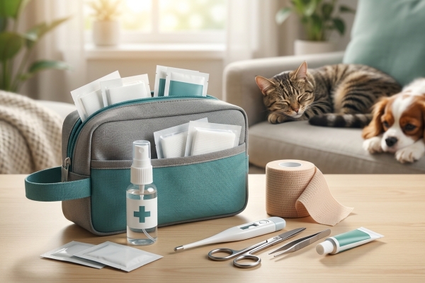 Trousse de premiers secours pour chien et chat