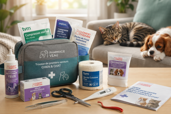 Trousse de premiers secours pour chien et chat
