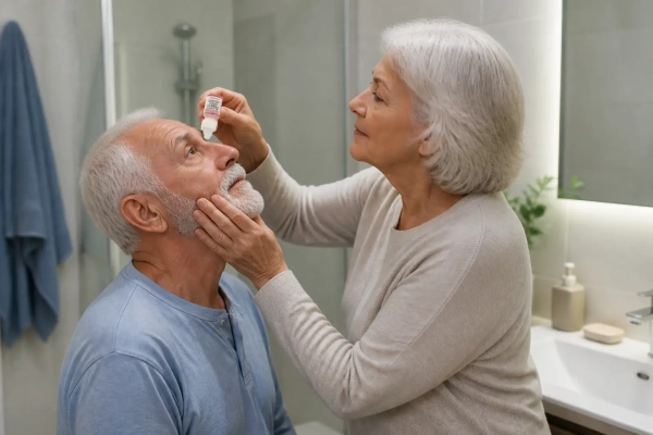 Yeux secs chez le senior : pourquoi les yeux piquent, brûlent ou larmoient-ils davantage ?