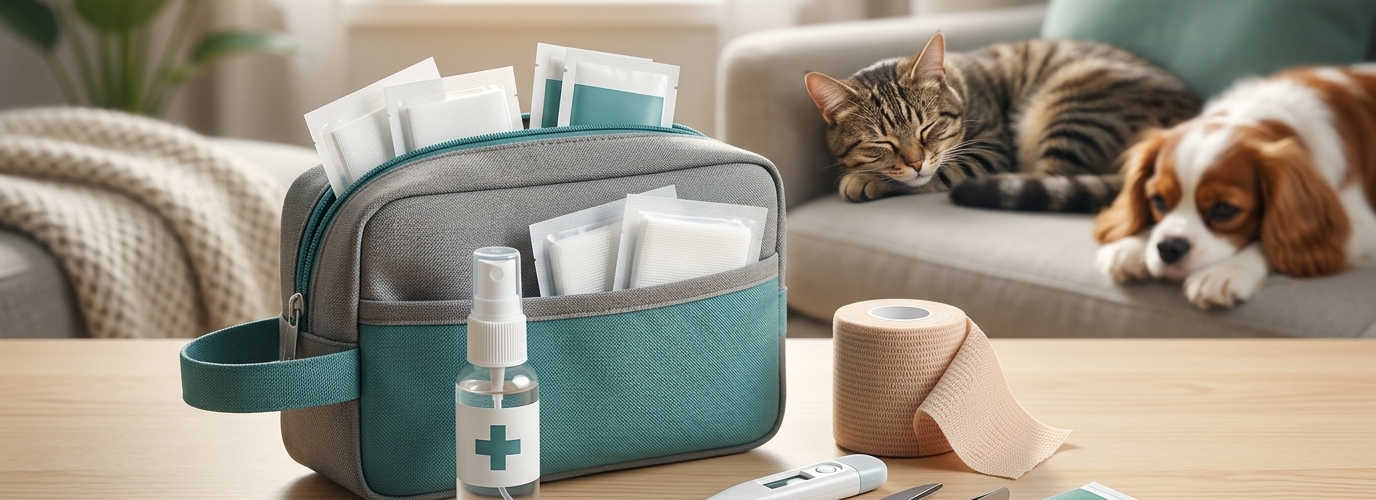 Trousse de premiers secours pour chien et chat