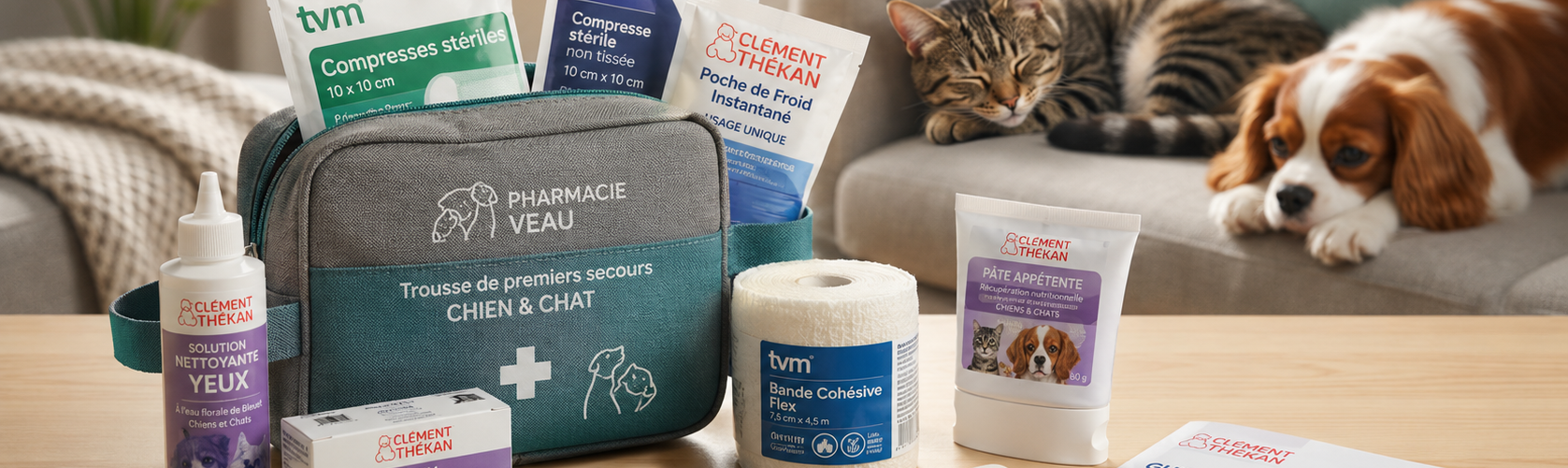 Trousse de premiers secours pour chien et chat