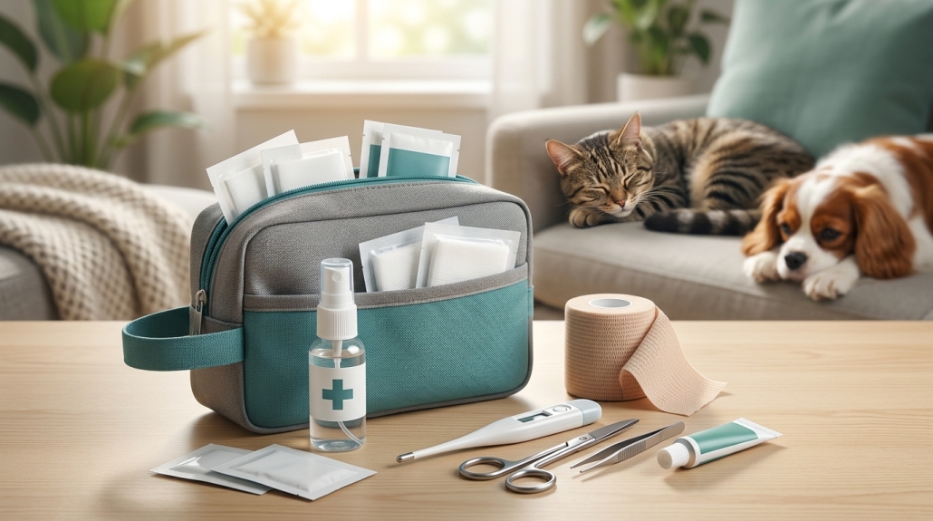 Trousse de premiers secours pour chien et chat