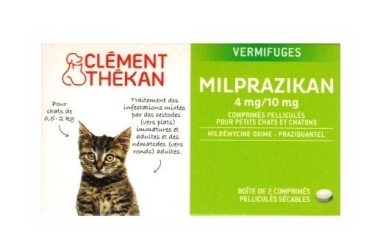CLEMENT THEKAN Milprazikan 4mg/10mg Vermifuge CHATON