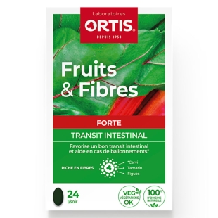 ORTIS FRUITS ET FIBRES FORTE Transit intestinal Action rapide (24 comprimés)