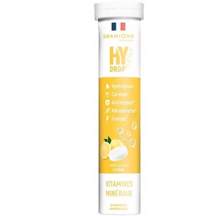 Granions - Hydrop citron- 20 Pastilles Hydratation Électrolytes