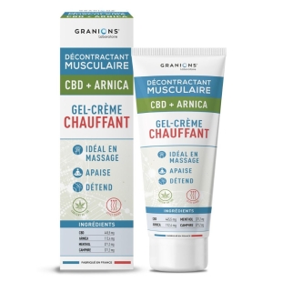 GRANIONS - Décontractant Musculaire Gel-crème Chauffant CBD + Arnica - 75ml