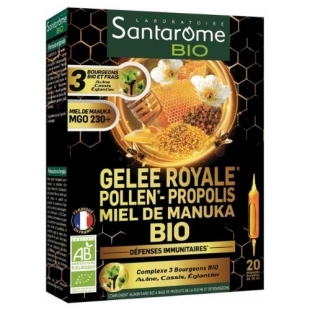 Santarome Bio Manuka Royal Gelée Royale Pollen Propolis 20 ampoules