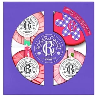 ROGER & GALLET - Coffret Trio Savons Figuier/Gingembre/Rose 3 X 100 gr + 1 Boîte Savon Offerte