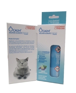 ÔCALM Solution calmante pour les chats - Phéromones (Spray 60 ml)