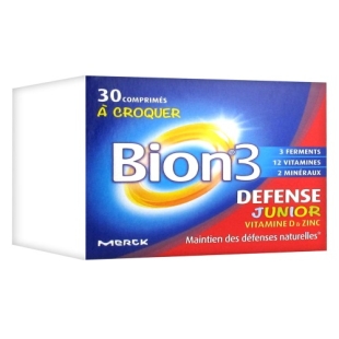 BION 3 Défense JUNIOR FRAMBOISE - 30 Comprimés à Croquer