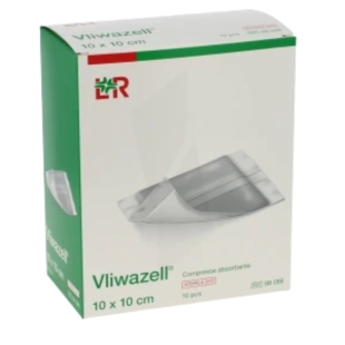 VLIWAZELL Compresse absorbante stérile 10x10cm 10 unités