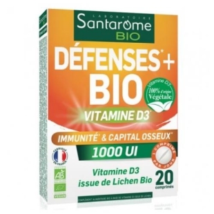 Santarome Bio Défenses + Vitamine D3 20 comprimés