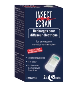 INSECT ECRAN Recharges Diffuseur Electrique Anti-Moustiques