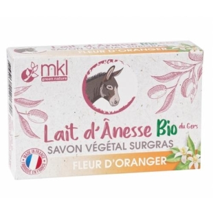 MKL Green Nature Savon Végétal Surgras Lait d'Ânesse Bio Fleur d'Oranger 100 g