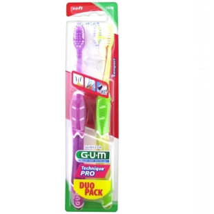 GUM Brosse à dents Technique Pro Médium 1528 (Lot 2 brosses à dents)