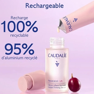 CAUDALIE Resveratrol-Lift Sérum Liftant Fermeté Recharge 30ml corrige les rides lifte l’ovale du visage et hydrate
