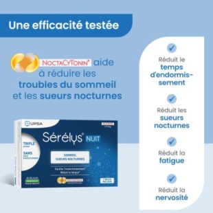 SERELYS Nuit - Sommeil Sueurs Nocturnes 30 Gélules - Upsa