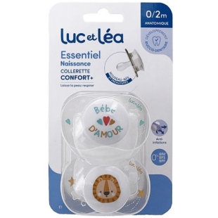 LUC ET LEA - Sucettes Anatomiques Essentiel Collerette Confort+ - x2