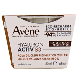 Avene Hyaluron Activ B3 aqua gel-crème régénération cellulaire : raffermit , corrige les rides. Recharge de 50 ml.