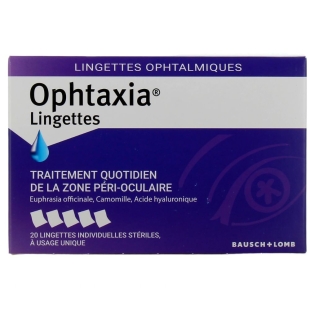 OPHTAXIA -  Lingettes Ophtalmiques - 20 lingettes individuelles