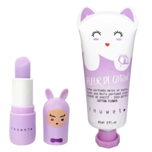 Coffret Enfant - Crème mains + Baume à lèvres - VIOLET - INUWET