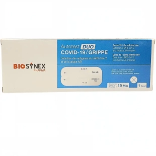 BIOSYNEX - Autotest Duo Covid-19 / Grippe - 1 Test