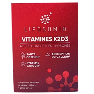 LIPOSOMIA - Vitamines K2D3 - 30 gélules