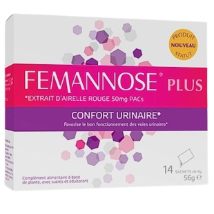 FEMANNOSE Plus - Confort Urinaire - 14 Sachets. Favorise le bon fonctionnement des voies urinaires.