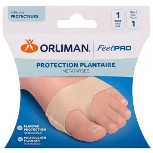 ORLIMAN FEETPAD - Protection Plantaire Métatarses - 1 Paire Taille 1.