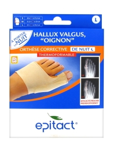 EPITACT Orthèse Corrective Nuit Hallux Valgus "Oignon" (Taille L)