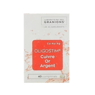 OLIGOSTIM Cuivre, Or, Argent (Cu, Au, Ag) (40 comprimés)