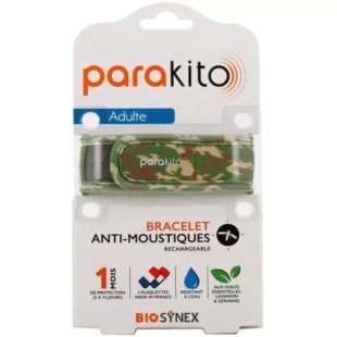 PARAKITO - Bracelet Anti-Moustiques Adulte Rechargeable