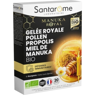 Santarome Bio Manuka Royal Gelée Royale Pollen Propolis 20 ampoules