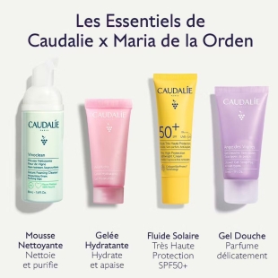 caudalie-essentiels-maria-orden-coffret.jpg" alt="Coffret Les Essentiels de Caudalie x Maria de la Orden avec soins visage et corps