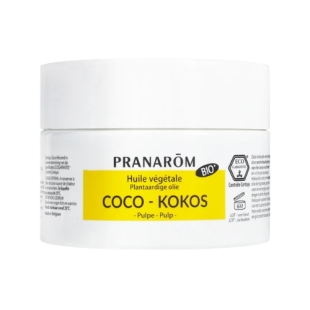 huile vegetale coco bio pranarom hydratation peau cheveux nutrition naturelle soin capillaire peau sèche démaquillage