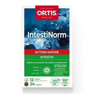 ORTIS - IntestiNorm Régulation du transit intestinal rapide - 36 comprimés