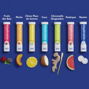 HYDRATIS - Optimise l'Hydratation - 20 Pastilles et 11 Parfums