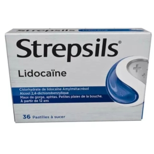 STREPSILS LIDOCAINE Maux de gorge (36 pastilles)