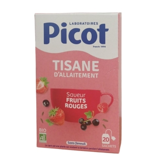 PICOT - Tisane d'allaitement fruits rouges - sans fenouil - 20 sachets