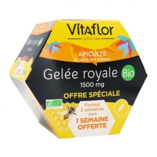 VITAFLOR BIO Gelée Royale 1500MG (20 ampoules de 15ml)