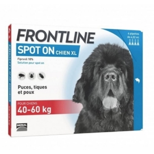 FRONTLINE Spot-On Chien XL 40-60 Kg (4 pipettes)