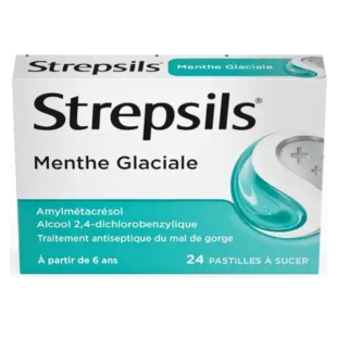 STREPSILS MENTHE GLACIALE Boite de 24 pastilles