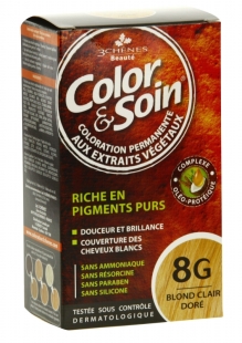 COLOR et SOIN Coloration Permanente BLOND CLAIR DORÉ - 8G
