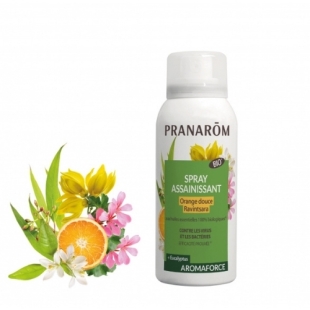 spray assainissant orange douce ravintsara bio air purifie maison virus bacteries aromatherapie