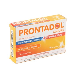 PRONTADOL - Paracétamol 500 mg + Caféine 50 mg À Partir de 15 Ans - 16 Comprimés