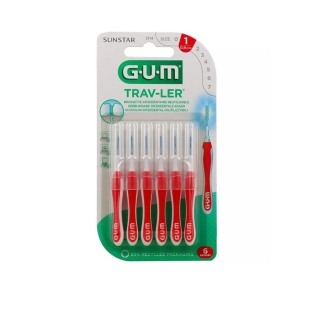 GUM TRAV-LER Brossettes interdentaires 0,8mm x6