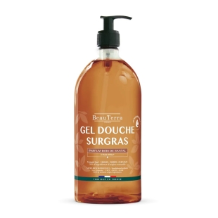 BEAUTERRA - Gel Douche Surgras Parfum Bois de Santal - 1L