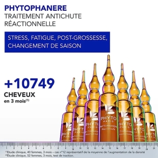 PHYTO PARIS - Phytophanere Antichute Réactionnelle - 12 ampoules x5 ml