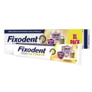 Fixodent Pro Ultimate - Crème adhésive Anti-particules, Goût Neutre 57g