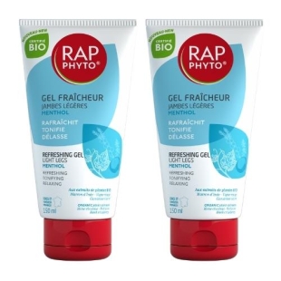 RAP PHYTO Gel Fraîcheur Jambes Légères Menthol Bio 2x150 ml
